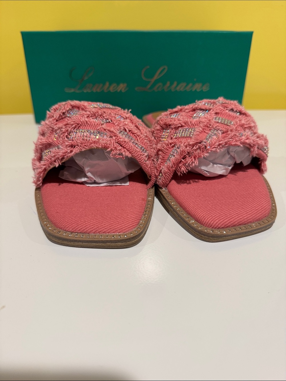 NIB Nina beaded flat sandals.